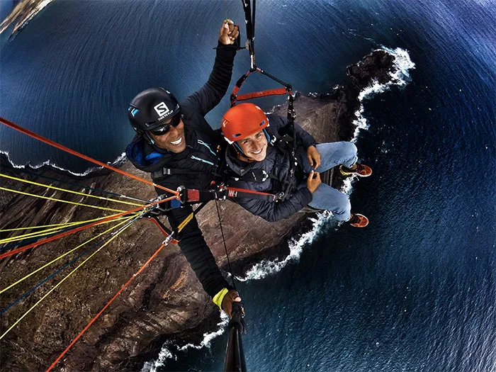 Flying over Volcanic Coast