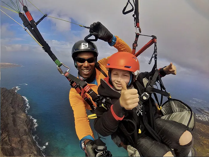 Paraglider High in the Sky